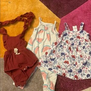 Summer Romper Set of 3 Outfits for Baby